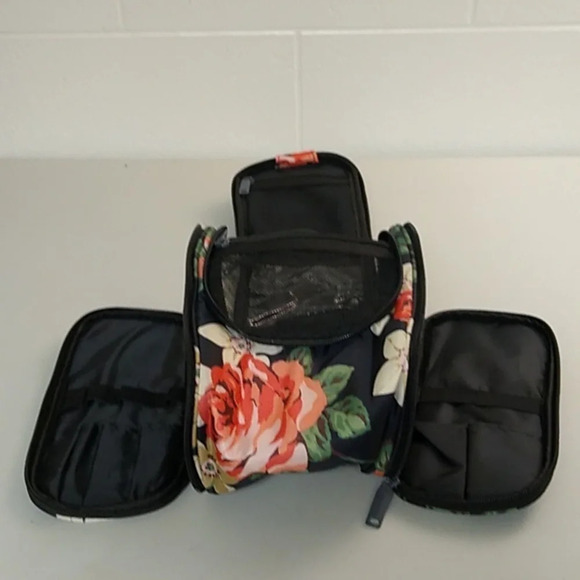 Narwey/Hanging/ Travel Cosmetic Toiletry Bag/Rose Print/New - Picture 9 of 16